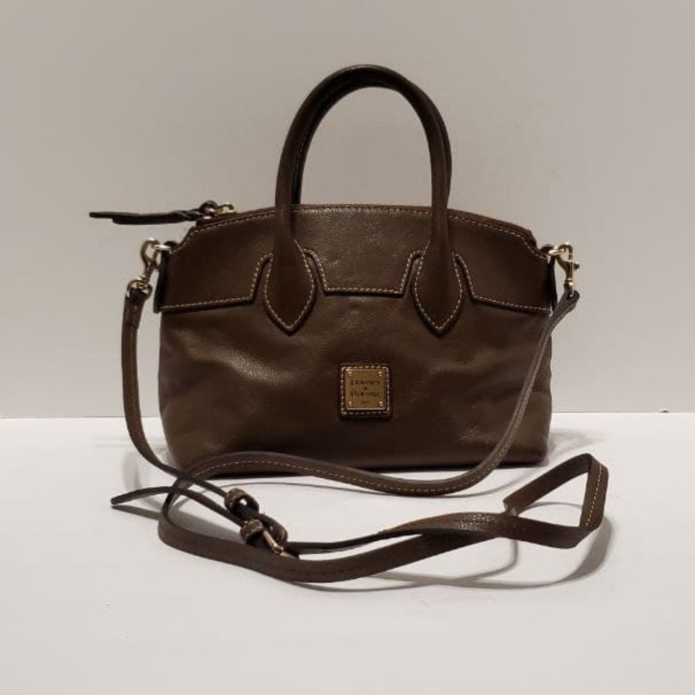 Dooney and Bourke Brown Leather Crossbody Satchel